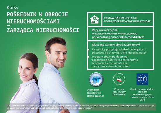 Kursy na Pośrednika i Zarządcę nieruchomości