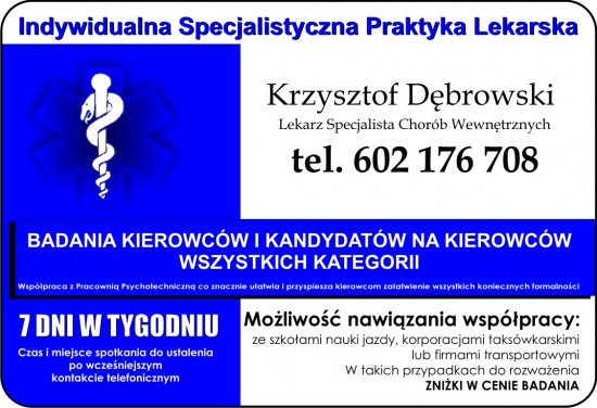Badania lekarskie kierowców 7 dni w tygodniu. Szybko i sprawnie!